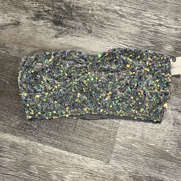 Anthropologie NWT The Eve Sequin Bralette: Bandeau Edition - S - Picture 6 of 7